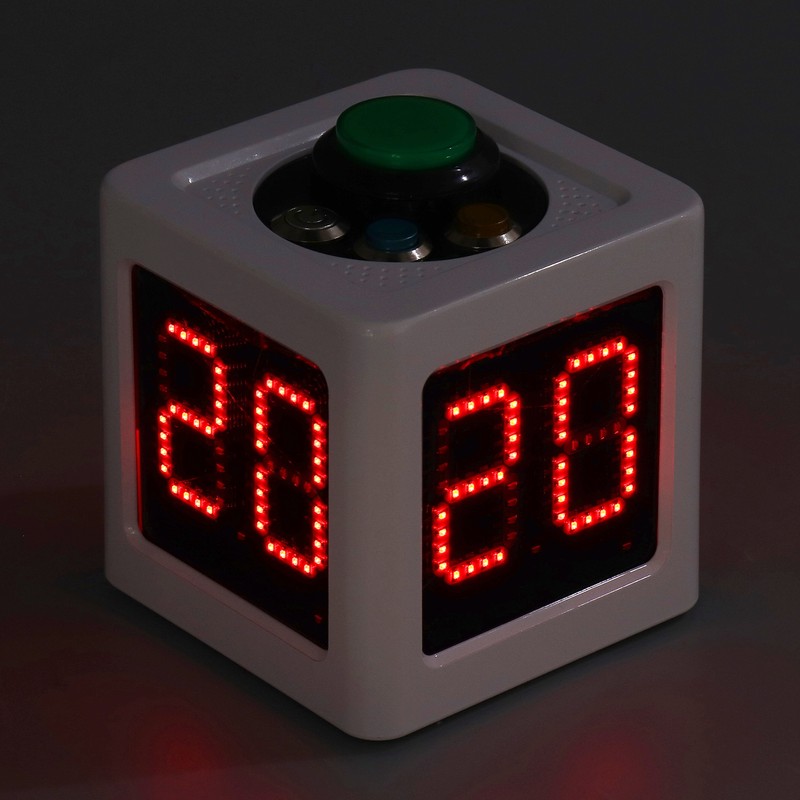 Cube Timer 1.4in 4 Sided Digital Shot Countdown Stopwatch for