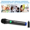 Professional UHF Wireless Handheld Microphone w/USB Powered Receiver, Battery Powered,