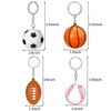 20 Pack Mini Sports Ball Keychains - Fun Fidget Toys