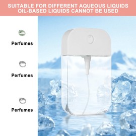 Zuhose Refillable Hand Sanitizer Spray Bottle - 1oz / 50ml Leakproof Empty Spray Bottle with Silicone Case, Funnel & Clip,Portable Mini Travel Sanitizer Holder for Purse, Pocket, Gym Bag