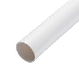 MECCANIXITY 2 Inch PVC Rigid Tube Round Pipe Tubing Hardware Tubing 46mm ID 50mm OD 9" Length White High Impact for Water Pipe, Crafts, Cable Sleeve
