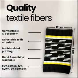 2 x Anti-Sweat Sports Wristbands | Breathable Fibres | Fitness & Running Accessory | Gift Idea | Absorbent Multi-Sports Wrist Bands | Hyrox, lifting & Padel