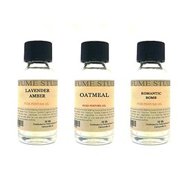 Fragrance Oil Set 3-Pk 1oz Each for Making Soaps, Candles, Bath Bombs, Lotions, Room Sprays, Colognes (Aromatic Oriental, Lavender Amber, Oatmeal, Romantic Bomb)