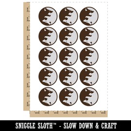 Yin Yang Wolf Wolves Temporary Tattoo Water Resistant Fake Body Art Set Collection - 15 2" Tattoos (1 Sheet)