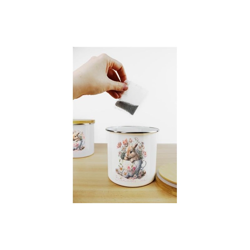 Purely Home Bunny Rabbit Kitchen Decaf Coffee Storage Canister -