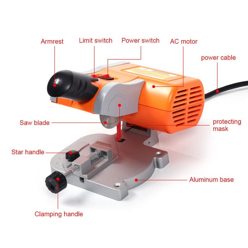 KONKENIE 110V 90W 2" Blade Wood Cutter Machine 45° Miter