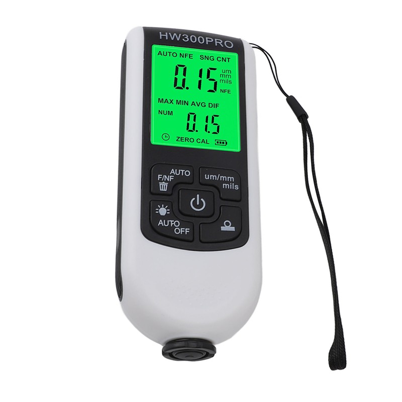 Paint Mil Thickness Gauge High Accuracy HD Backlit Display Anti