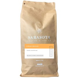 Sarasota Coffee, Gourmet Whole Bean & Ground Coffee in 5 Pound Bags, Medium, Dark, & Flavored Roasts (Ground, Creme Brulee)
