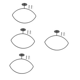 SUPVOX 5pcs Ball Display Holder Football Holders for Display Rugby Wall Mount Cast Iron