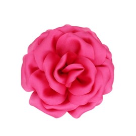 Satin Fabric Rose Flower Brooches Pins for Women Elegant 3D Large Camellia Flowers Floral Lapel Pins for Valentines Day Wedding Bridal Prom Banquet Party Dress Suit Clothes Accessories (Rose red)