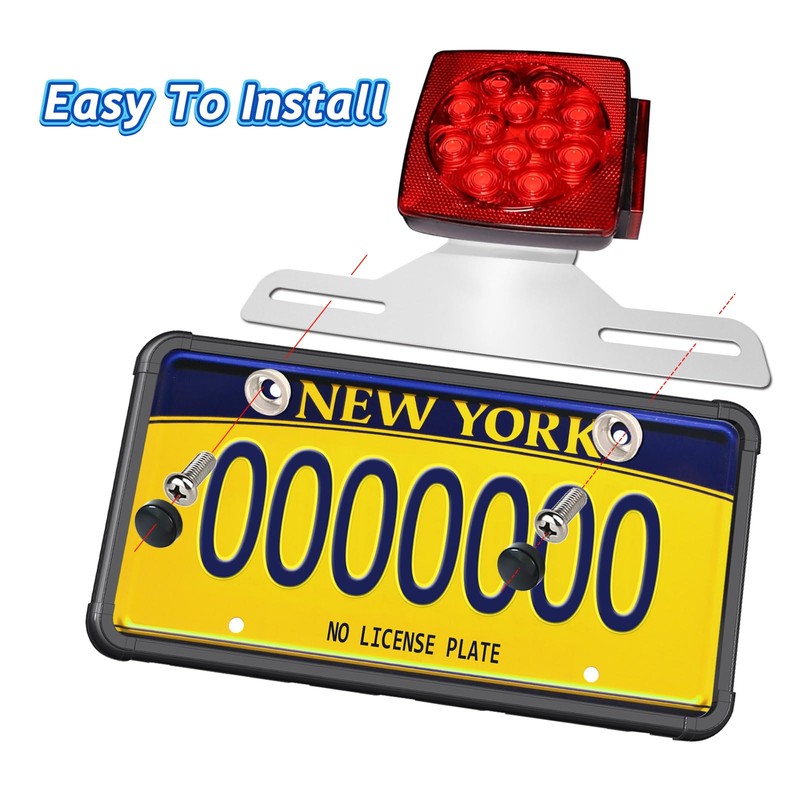 Trailer License Plate Bracket Holder with Silicone Car Tag Frame