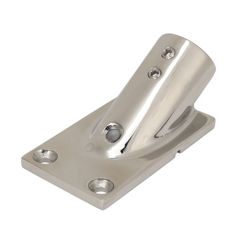 Boat Tube Base Rectangular 316 Stainless Steel Handrail Tube Base