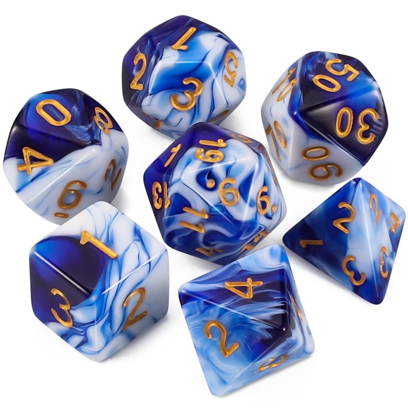 QMAY DND Dice Set - 7 Pcs Polyhedral Dice with