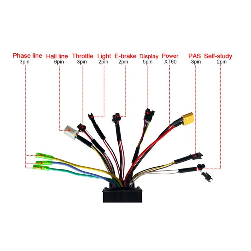 24V 36V 48V 30A Sinewave Brushless Motors Controller Colorful V889