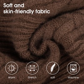 Preferhouse Dog Knitted Sweaters for Medium Large Dogs, Dog Winter Turtleneck, Pet Warm Pullover Thick Sweatshirt Beagle, Bulldog, Husky, Golden Retriever, Labrador, Samoyed, Rottweiler Coffee 2XL