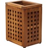 AquaTeak Grate Teak Waste Basket