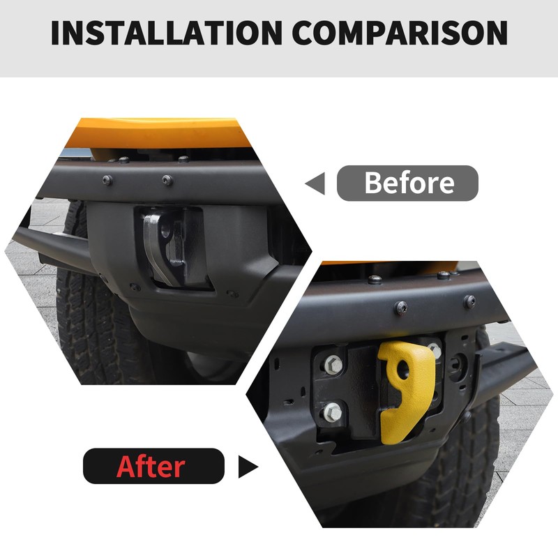 RT-TCZ Tow Hook Covers - Bumper Tow Hook Rubber Protector