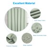 AmazerBath Waffle Stall Shower Curtain, Sage Green Shower Curtain Fabric,