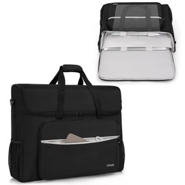 LASUK 27-32" Monitor Transport Carrying Case(up to 2), Going Out Tote Bag Transporting LCD Screens, Monitors and TVs, for Travel, Work