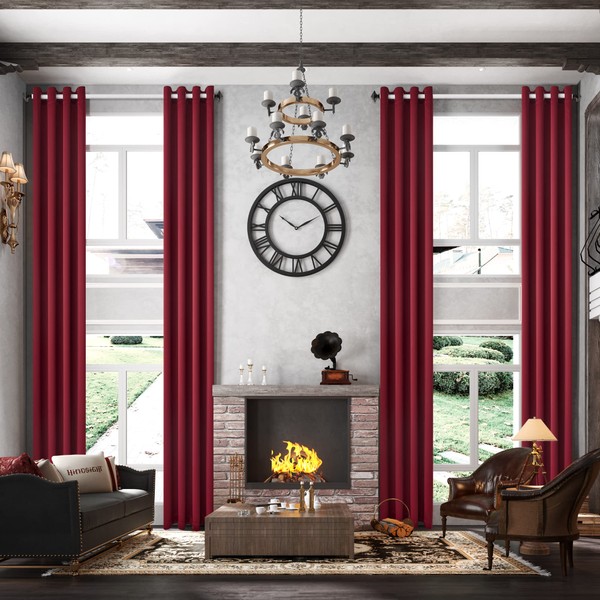 MAIHER Blackout Extra Long Curtain 12ft Length 2 Story Curtain