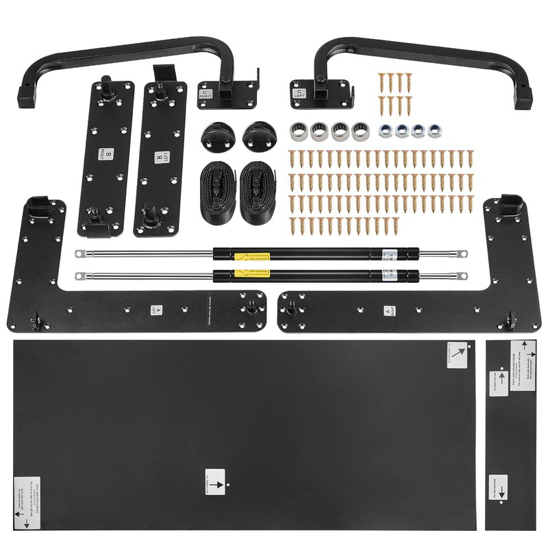 Happybuy Murphy Bed Kit, Full Size, Vertical Deluxe DIY Wall