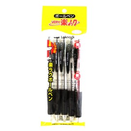 Mitsubishi Pencil SN100075P.24 Ballpoint Pen, Belly Knock, 0.7 mm, Black, Pack of 5