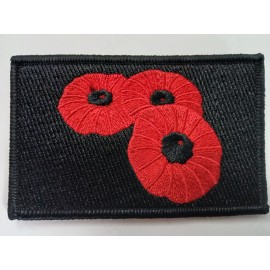 Unbranded Red Poppy Embroidered  Patch