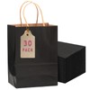 qiqee 30-Packs Black Gift Bags with Handles Bulk 10.8"x8.3"x4.3" Medium