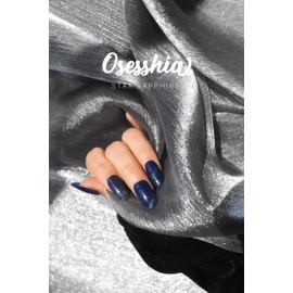 Semi Cured Gel Nail Strips, 20 pcs Nail Wraps, Glaze Gel Nail Stickers, Salon Quality French Manicure, Full Decal Gel Polish Strips, Long Lasting SCG, Easy on, UV Required (Star Sapphire)