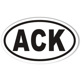 ACK Nantucket Oval Bumper Sticker