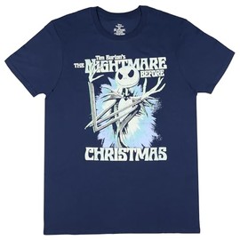 The Nightmare Before Christmas T-Shirt Men's Jack Skellington Color Splash Adult Tee (Large)