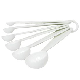 Chef Craft White 6 Piece Measuring Spoon Set | Case Pack 12