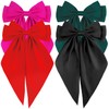 Atoden Hair Bows Silky Satin Bows for Hair Ribbons 4Pcs