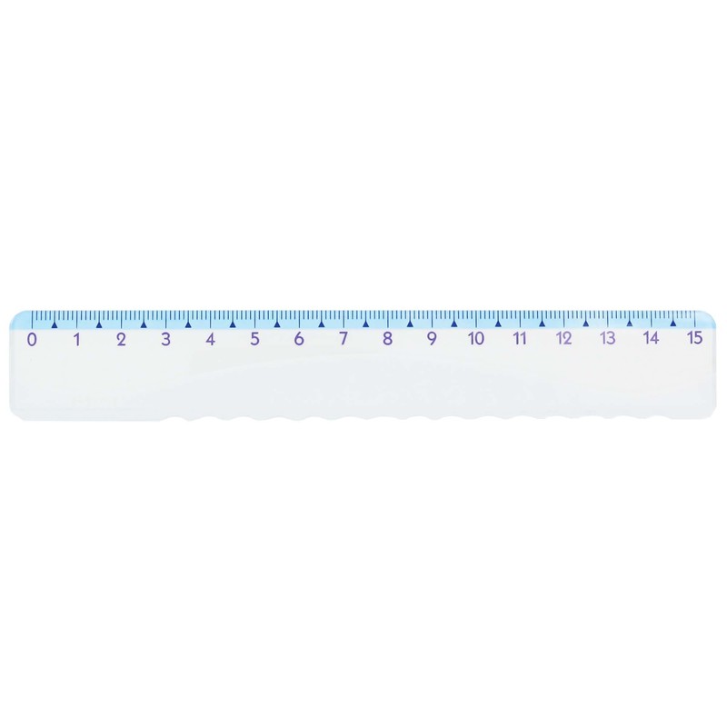 KUM AZ228.01.16-B - Lineal Style Highlight, 15 cm, blau, mit