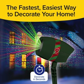 Star Shower Ultra 9 AS-SEEN-ON-TV with 9 Enhanced Modes for Spectacular Outdoor Holiday Laser Lighting with Thousands of Lights Covering 3200 Square feet, Pack of 2