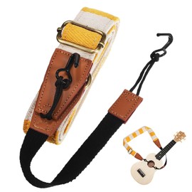 Totority Guitar Strap Ukelele Bajo Guitar Wall Mount Acoustic Padded Ukulele Neck Strap Mandolin Strap for Ukulele No Drilling Ukulele Strap Portable Ukulele Belt Hook Tenor Stickers Nylon