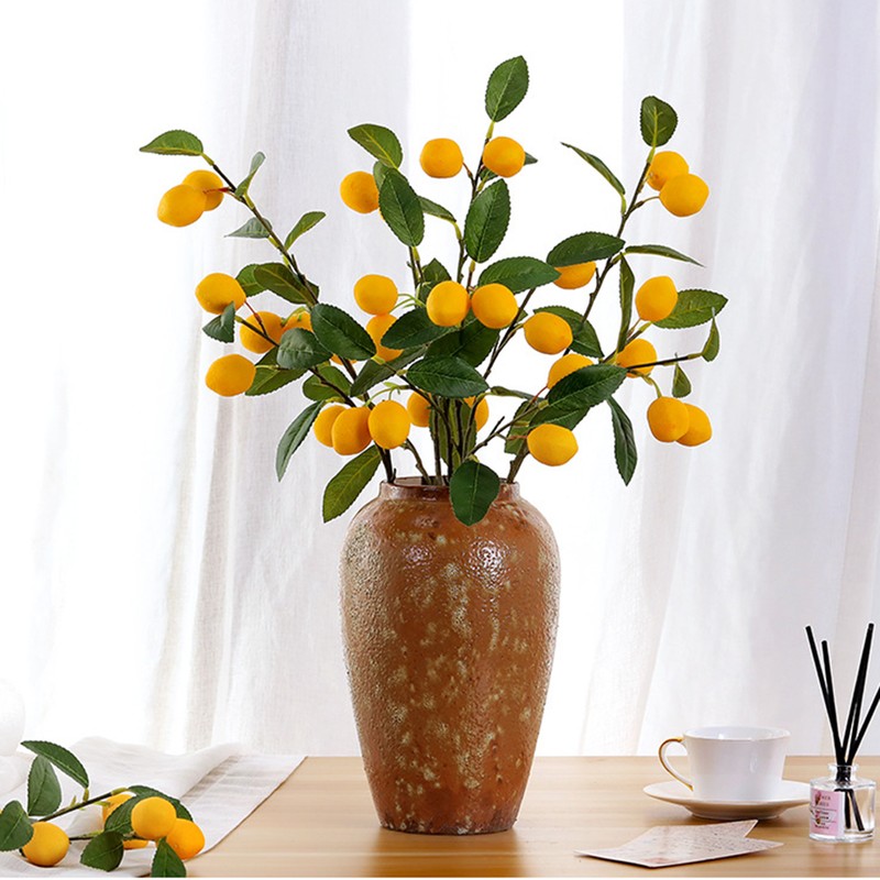 Artificial Tangerine Branches Simulation Orange Branch Lifelike Decorative Fake Fruit