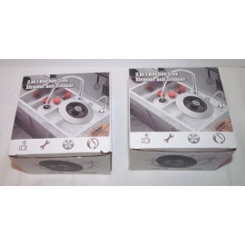 Unbranded Set (2) Upgraded 3 in 1 Kitchen Sink Drain Strainer Stainless Steel Sink Stopper