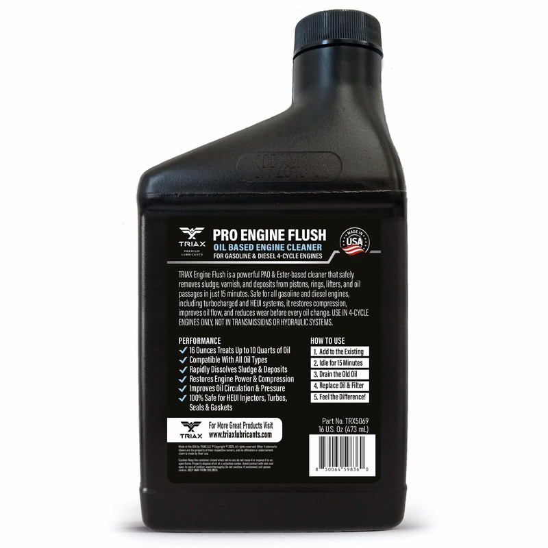 TRIAX Pro Engine Flush Oil-Based Deep Clean Motor Oil Flush
