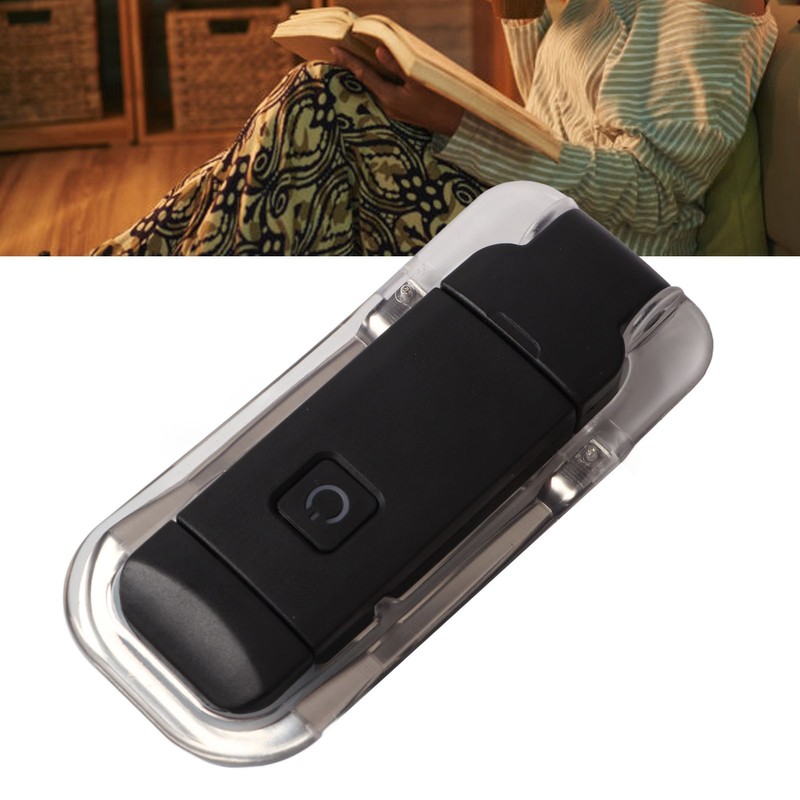 Clip On Book Light USB Rechargeable Brightness Adjustable Portable Book