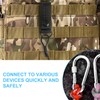 Tactical Lanyard Set, Includes 2 Elastic Spiral Ropes, 2 Carabiner