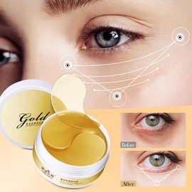 ISILANDON Under Eye Patches,24K Gold Eye Mask-60 Pcs,Eye Care for Wrinkles,Under Eye Mask Reduce Dark Circles, Puffy Eyes,Undereye Bags, Wrinkles - Gel Under Eye Patches