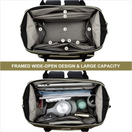 LOVEVOOK - Mochila para computadora portátil para mujer, mochila de computadora de moda, bolsa de libros para estudiantes escolares para niñas, bolsas de viaje de negocios, mochila de médico enfermera