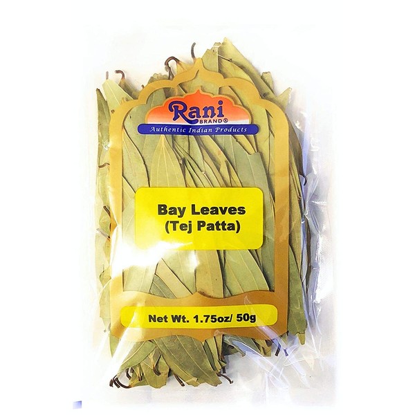 Rani Bay Leaf (Leaves) Whole Spice Hand Selected Extra Large 1.75oz (50g) All Natural ~ Gluten Free Ingredients | NON-GMO | Vegan | Indian Origin (Tej Patta)