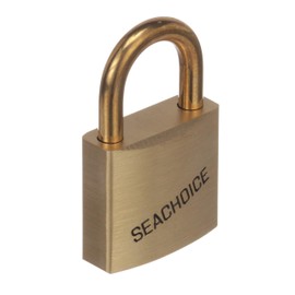 Seachoice Solid Brass Padlock, 1.25 in., Includes 2 Keys