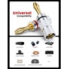 MOSWAG 5 Pairs Banana Plugs for Speaker Cable - 24K