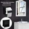 AmandaJ Toilet Roll Holder Stainless Steel Matt Black Built-in Wall
