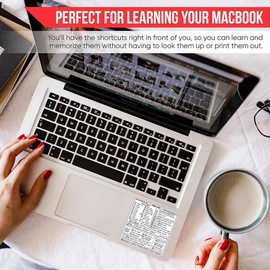Clear M1, M2 & Intel MacBook Pro Mac OS Keyboard Shortcut Waterproof Vinyl Sticker