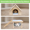 LUCKYBOPAN Guinea Pig Hideout- Wooden Guinea Pig Toys with Stairs