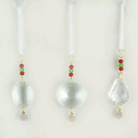 (LOT OF 3) Merry Holiday Crystal Rainbow Suncatcher Ornament FengShui Decor